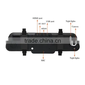 2.7" 1080P Rearview Mirror Viedo Driving Recorder Dash Camera thumbnail-4