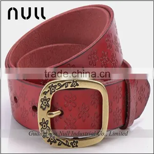 Exquisite Flower Embossed New Style Wholesale Genuine Belt thumbnail-3