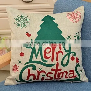 Merry Christmas Gifts to Every Home Cotton Linen Throw Pillow Case Cushion Cover Home Sofa Decorative 18 X 18 Inch thumbnail-4