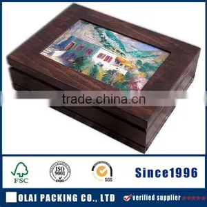 Classic Wood Storage Box for Tea thumbnail-1
