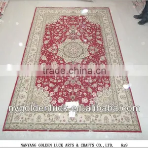 6x9ft Chinese Factory Price Handmade Wool and Silk Blend Floor Rugs thumbnail-1