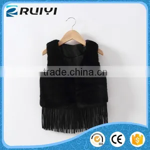 Soft Black Faux Fur Vest,girls Faux Fur Vests Black thumbnail-1