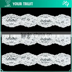 Width 1.3 Centimeter Trimming For Underwear White Stretch Elastic Lace thumbnail-2