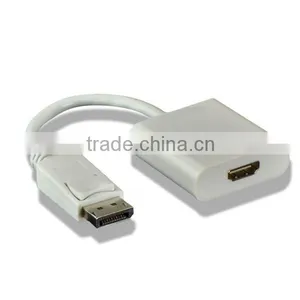 White Display Port to HDMI Adapter DP to HDMI Cable thumbnail-1