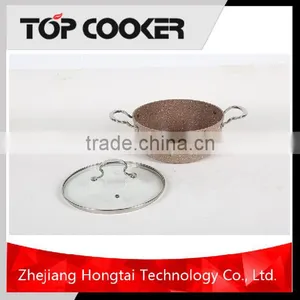Aluminum Marble Coating Casserole With Glass Lid thumbnail-3