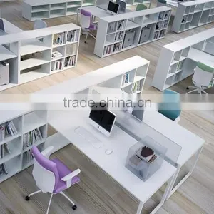 Top Sale Melamine With Drawers Workspace Made in China Four People Workstation thumbnail-1