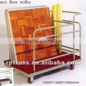 Multifunctional Cheap Portable Wood Dance Floor With Trolley thumbnail-1