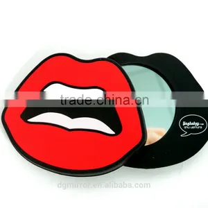 Sexy Lips Silica Gel Mirror, Compact Mirror Wedding Favors, Cosmetic Pocket Mirror & Smart Mirror, Promotional Gift thumbnail-5