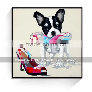 Modern Art Canvas Dog Oil Painting for Livingroom Decoration thumbnail-1