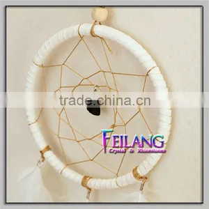 Wholesale Hottest White Feathers 4inch Dream Catcher thumbnail-3