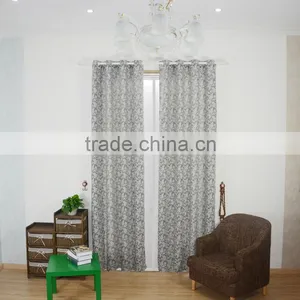 New Arrival Small Branches100% Polyester Linen Like Jacquard Curtain Fabric thumbnail-6