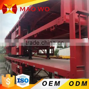 MAOWO Brand 3 Axle 20ft 40ft Container Skeleton Semi Trailer for Sales thumbnail-5