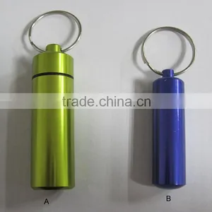 Key Metal Mini Aluminum Medicine Bottle Keychain thumbnail-1