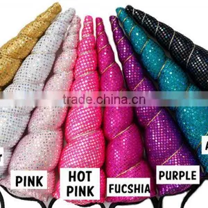Novelty 2016 Rainbow Coloring Unicorn Plush Costume Horn Headband Unicorn Horn Quality Choice thumbnail-4