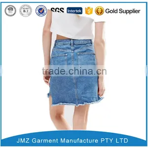Coustomized Women Summer Sexy Beaded Denim Mini Skirts/jean Skirt thumbnail-2