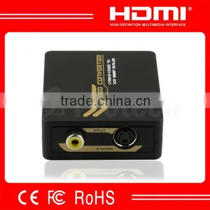 Mini Size CVBS/S-Video to VGA Converter Upscaler 1080P Support PAL NTSC TV Syetem thumbnail-1