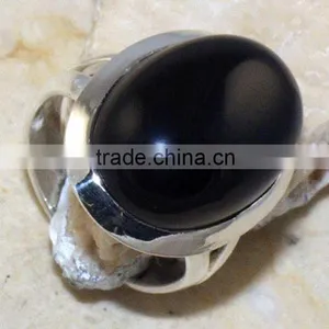 925 Sterling Silver Black Onyx Cocktail Ring thumbnail-1