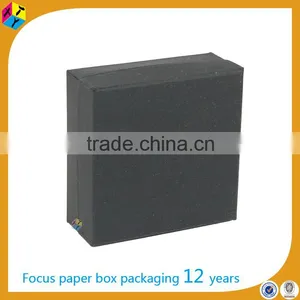 Handmade Plain Black Paper Gift Box Custom Packaging thumbnail-3