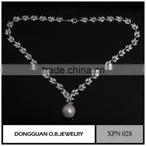 Handmade Jewelry White Gold Freshwater Pearl Necklace Pendant Designs thumbnail-1