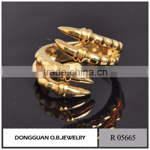 Fashion Saudi Arabia Gold Wedding Ring Price Leave Shape Ring thumbnail-3