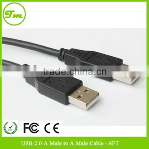 High Speed USB 2.0 A Male to A Male Extension Cable - 6 FT thumbnail-1