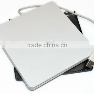 Super Slim USB 2.0 Slot-in DVD RW Enclosure Case SATA Silver thumbnail-1