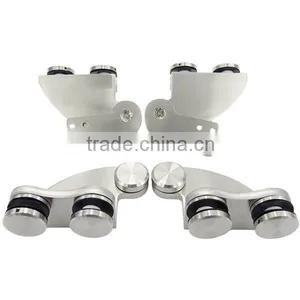 Wholesale Stainless Steel Construction Frameless Wall Mount Glass Door Hardware thumbnail-4