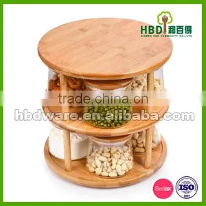 Glass Storage Containers Set With Bamboo Lid thumbnail-3