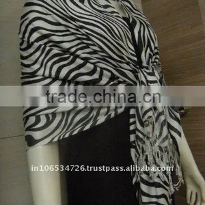 Viscose Printed Pashmina Shawls/Scarves thumbnail-1