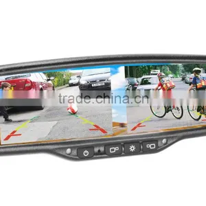 Car Multiple Display Mirror Monitor Dual 4.3 Inches LCD Screen Rearview Car Mirror With Camera thumbnail-5