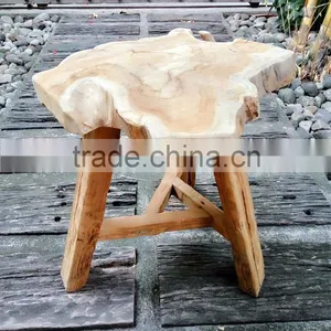 Unique Teak Wood and Root Stool Cafe and Bar Furniture thumbnail-2
