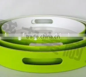 Round Melamine Tray With Handles thumbnail-3