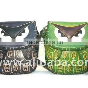 Handmade Leather Owl Bag thumbnail-1
