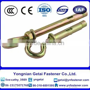 Zinc Yellow Eye Bolt Sleeve Anchor thumbnail-1