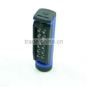 12 LED Work Torch Light Universal Rotating 4*AAA Battery Work Lamp Magnet Plastic thumbnail-1