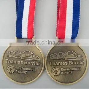 Brass Sports Event Medal, Embossed Medal, Vintage Medal thumbnail-1