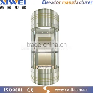 Famous Brand XIWEI Residential Panoramic Glass Passenger Elevator thumbnail-1