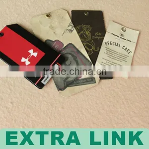 Colorful Garment Label, Cmyk Printing Cardboard Hang Tags For Jeans (We Supply Factory Price) thumbnail-1