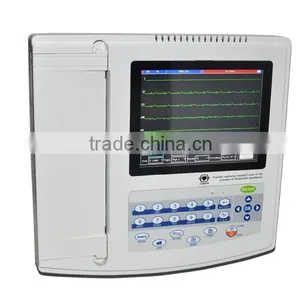 12 Lead 12 Channel 8 Inch Digital Electrocardiograph ECG Machine EKG 1200G 300 Cases With ECG Software thumbnail-3