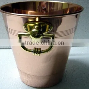Solid Copper Champagne Bowl and Ice Bucket and BAR Accessories thumbnail-1