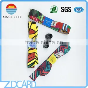 13.56MHz RFID Woven Fabric Bracelet With NTAG213 Chip thumbnail-6