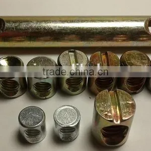 Barrel Bolts Cross Dowel Slotted Furniture Nut for Beds thumbnail-5