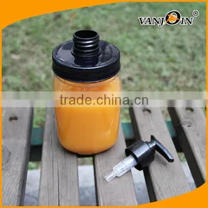 500ML Clear Round Plastic Pump Spray Jar for Shampoo thumbnail-4