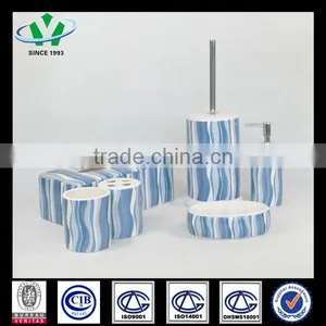 6pcs Ceramic Bathroom Set With Tissue Box thumbnail-1
