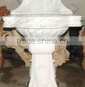 Flower Carved Natural Stone Wash Basin thumbnail-1