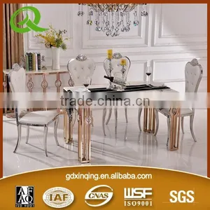 TH390 Modern Design Stainless Steel Dining Table and Chair Sets thumbnail-4