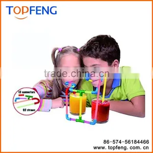 DIY Straws 30 Pieces Fun Straws Drinking With Plastic Straws & Connectors Flexible Funny Plastic DIY Straws thumbnail-1