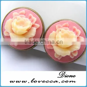 Small Size and Colorful Cheap Resin Flower Cabochon thumbnail-1