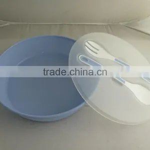 Food Grade Salad Bowl With Built in Serving Spoon and Fork/Salad Bowl to go With Serving Spoon thumbnail-4