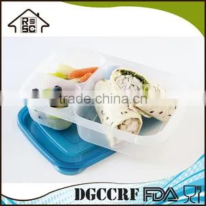 NBRSC Meal Prep Food Containers 3 Compartment Stackable Lunch Box Section Bento Box With Lids Durable Reusable thumbnail-6